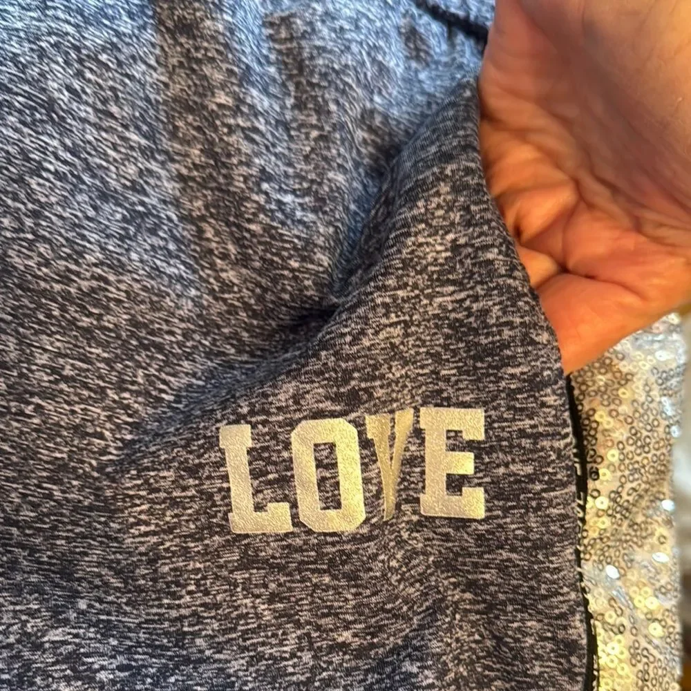 AQ-Sport Sequinned Blue Hoodie and Jogger Set